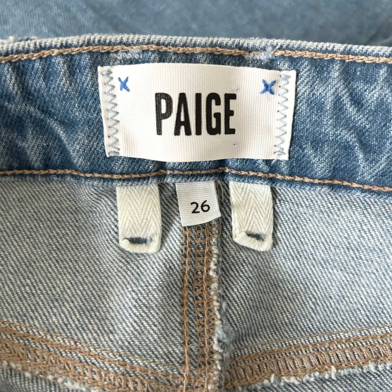 PAIGE Harper Ankle High Rise Wide Leg Jeans in Light Wash Size 26 - Image 8