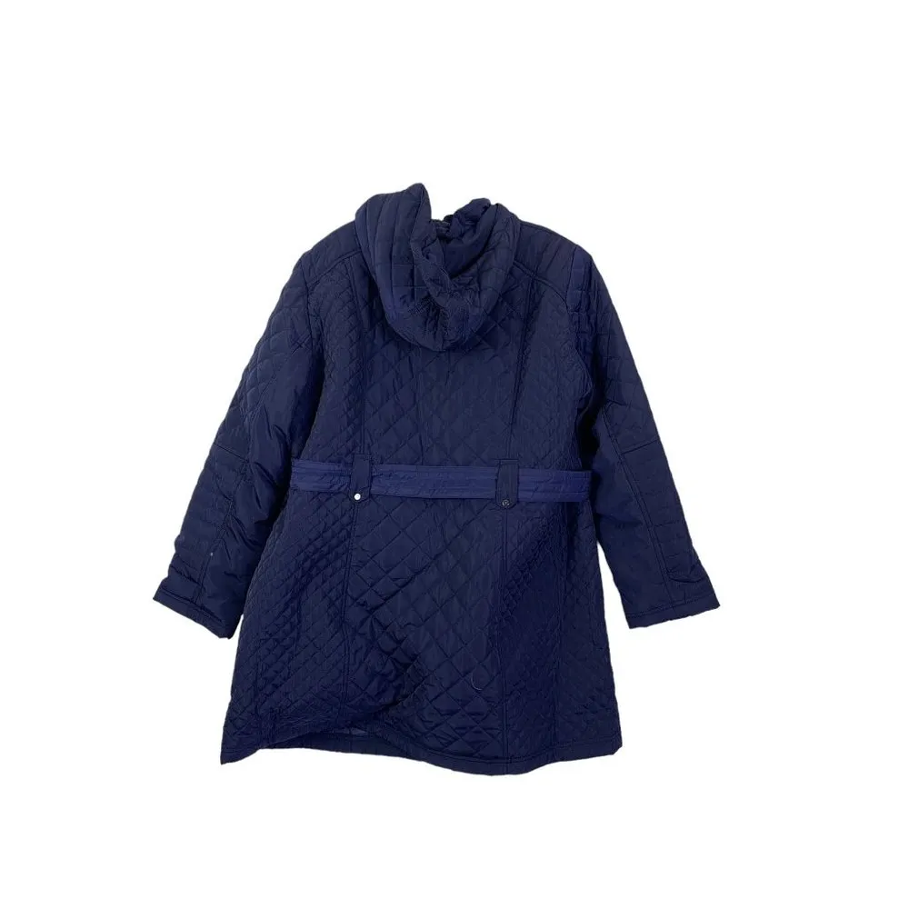 Gallery Woman Navy Blue Coat - Image 2