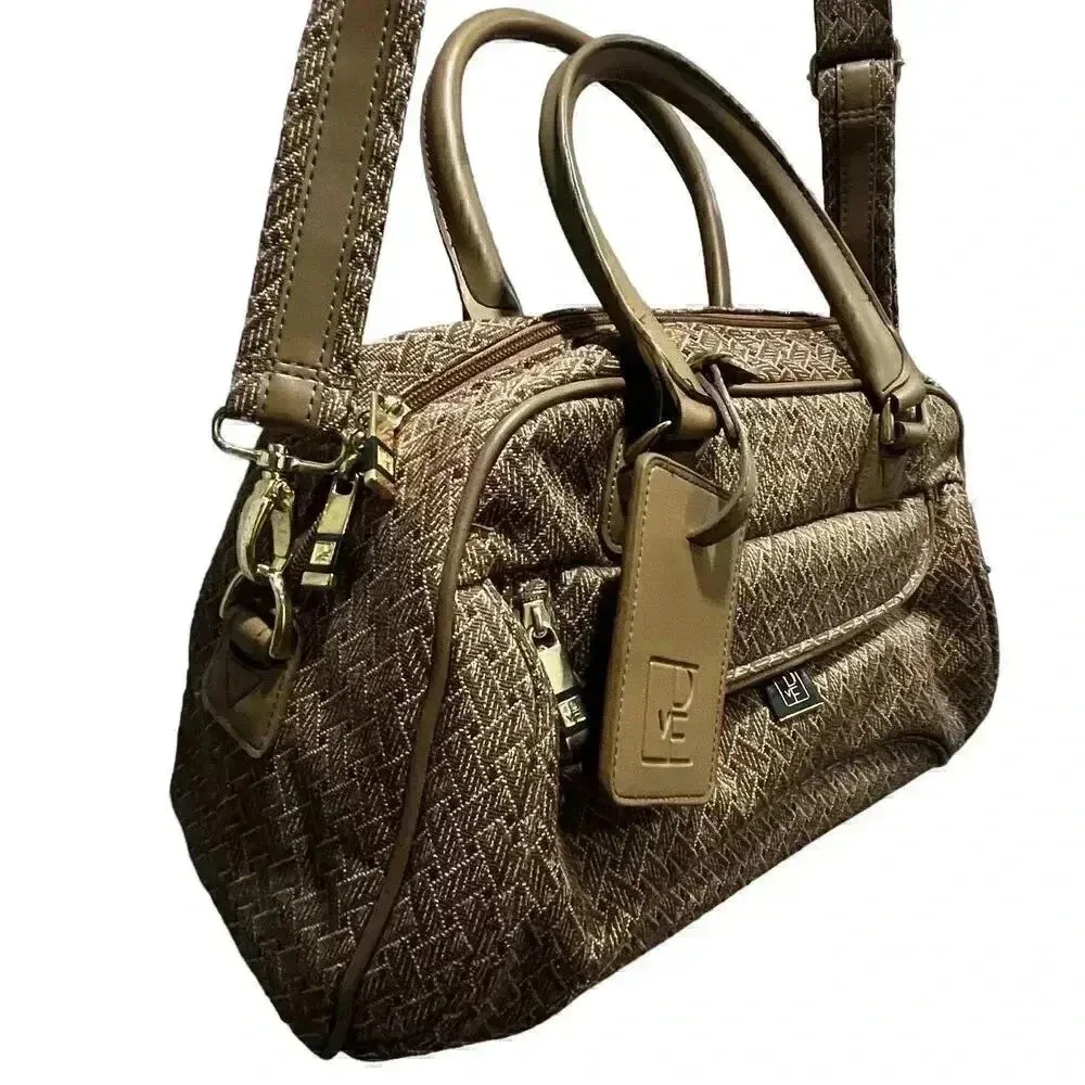 Diane von Furstenberg Tweed Canvas Travel Overnight Carry-On Duffle Bag NWOT‎ - Image 5