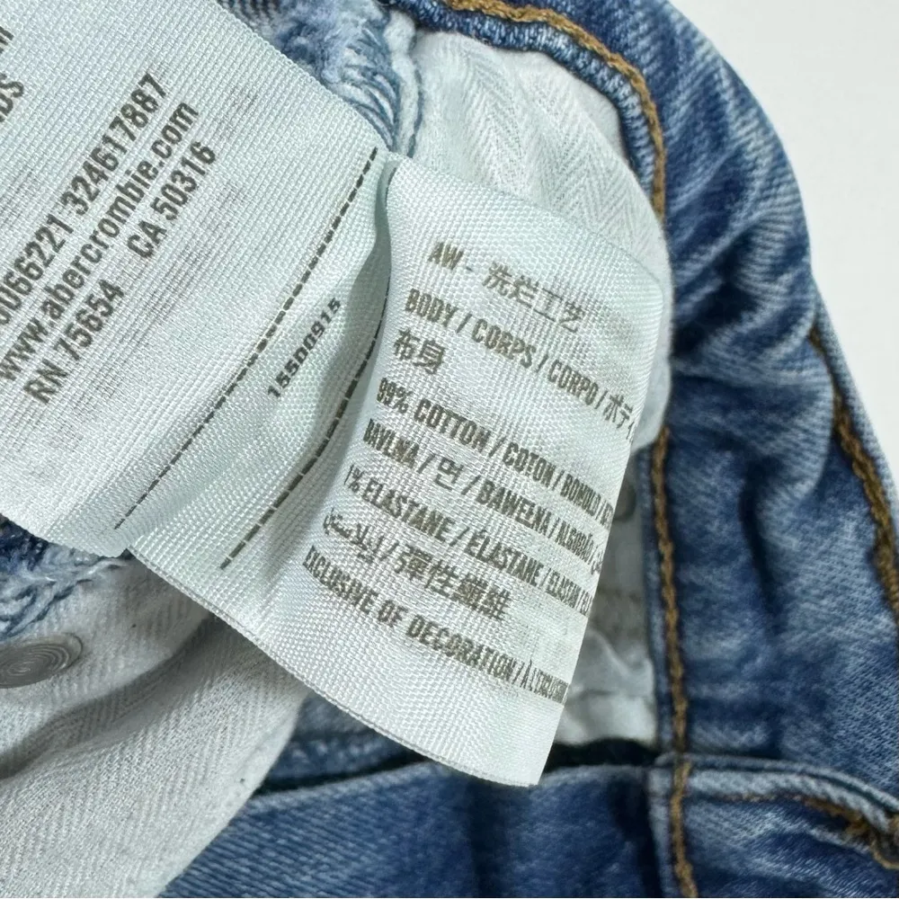 Abercrombie 90s Straight Jeans Ultra High Rise Size 27 4 Short - Image 4