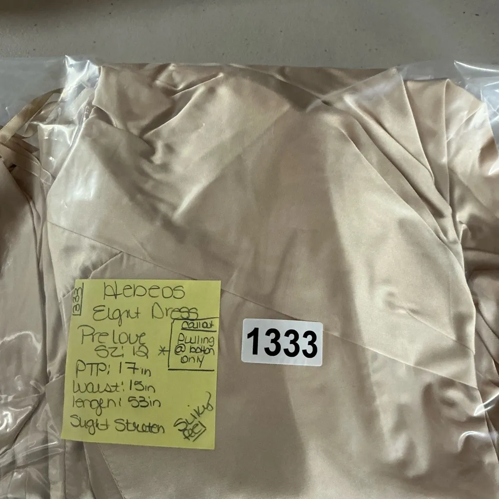 Chic One Shoulder Cream Gold Dress - Image 6