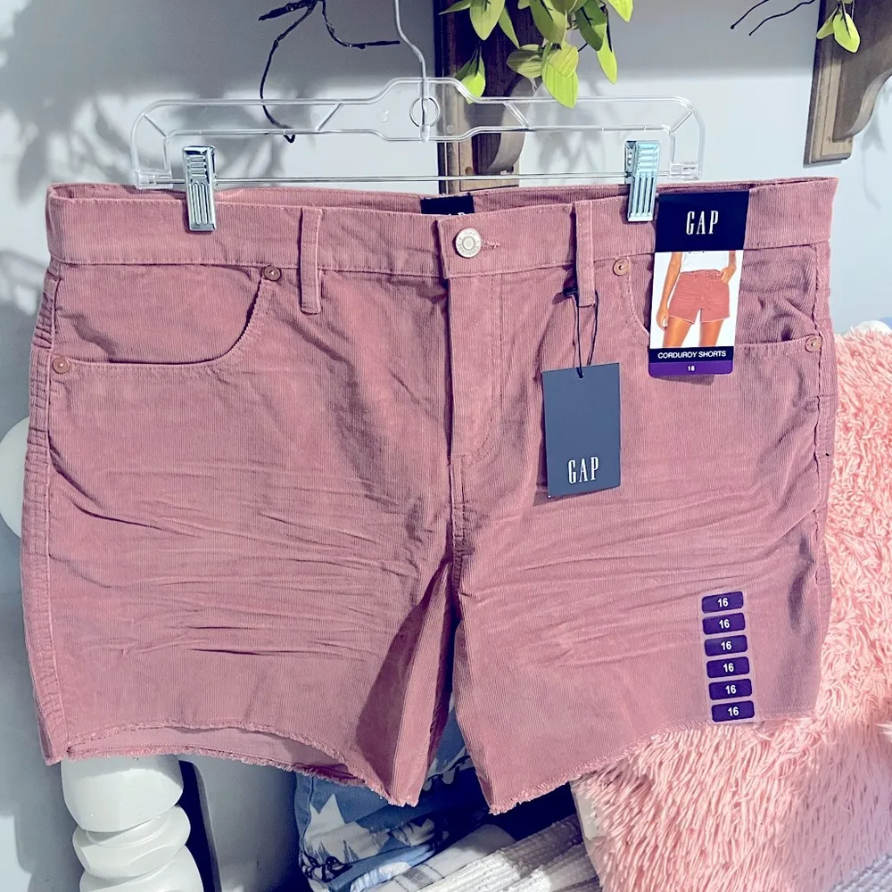 Corduroy Shorts Comfy Cutoffs Nostalgia Rose Womens 16 New - Image 11