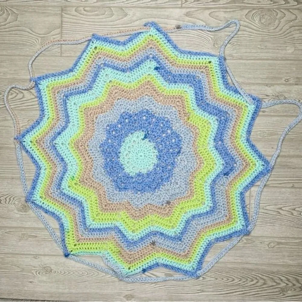 Slouch draw trying style hand made bag / blanket combination unique purse blanke Blue - Image 5