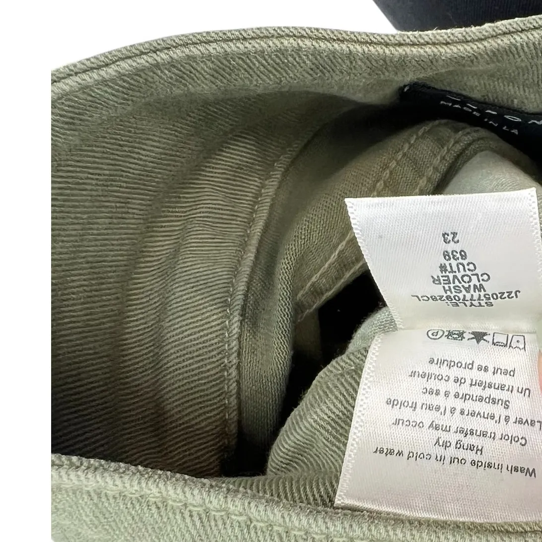 Veronica Beard Jaylen Denim Shorts High Rise Pleated Clover Green Size 23 - Image 13