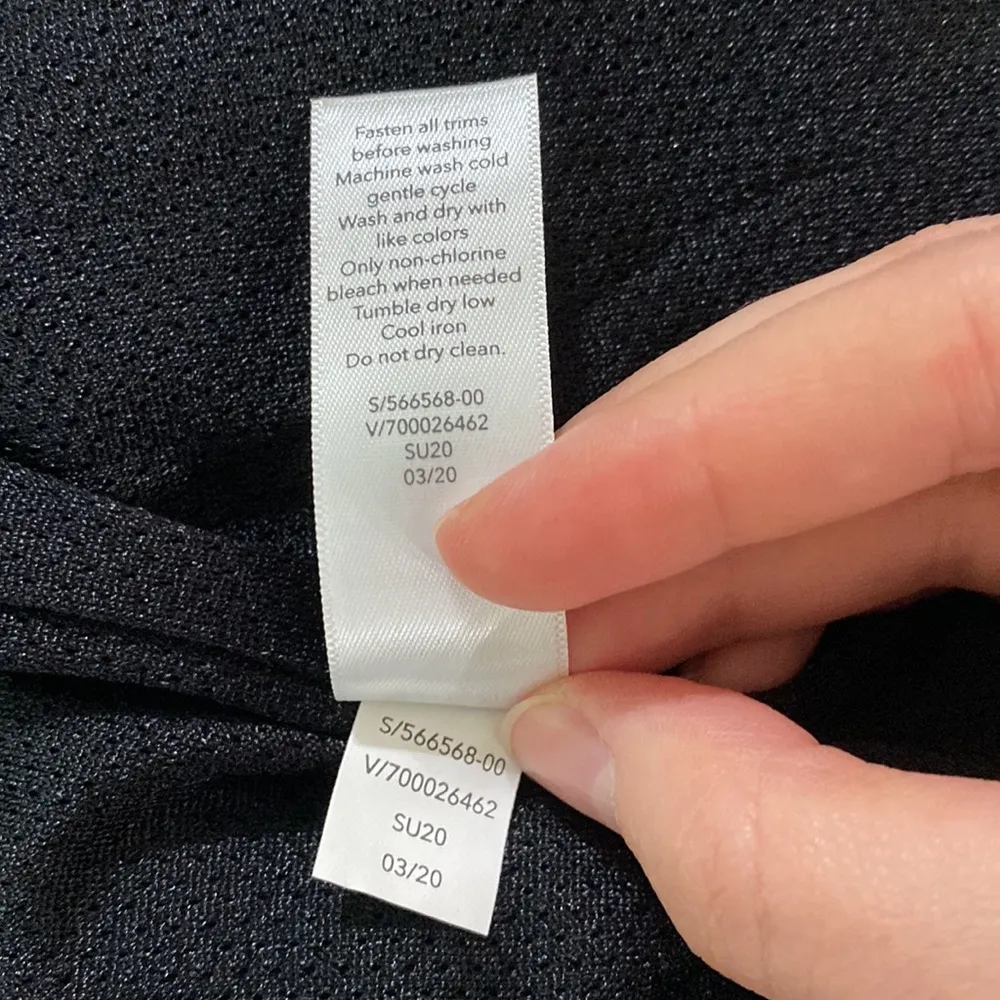 Athleta Brooklyn Black Track Bomber Jacket with white contrast size M - Image 16