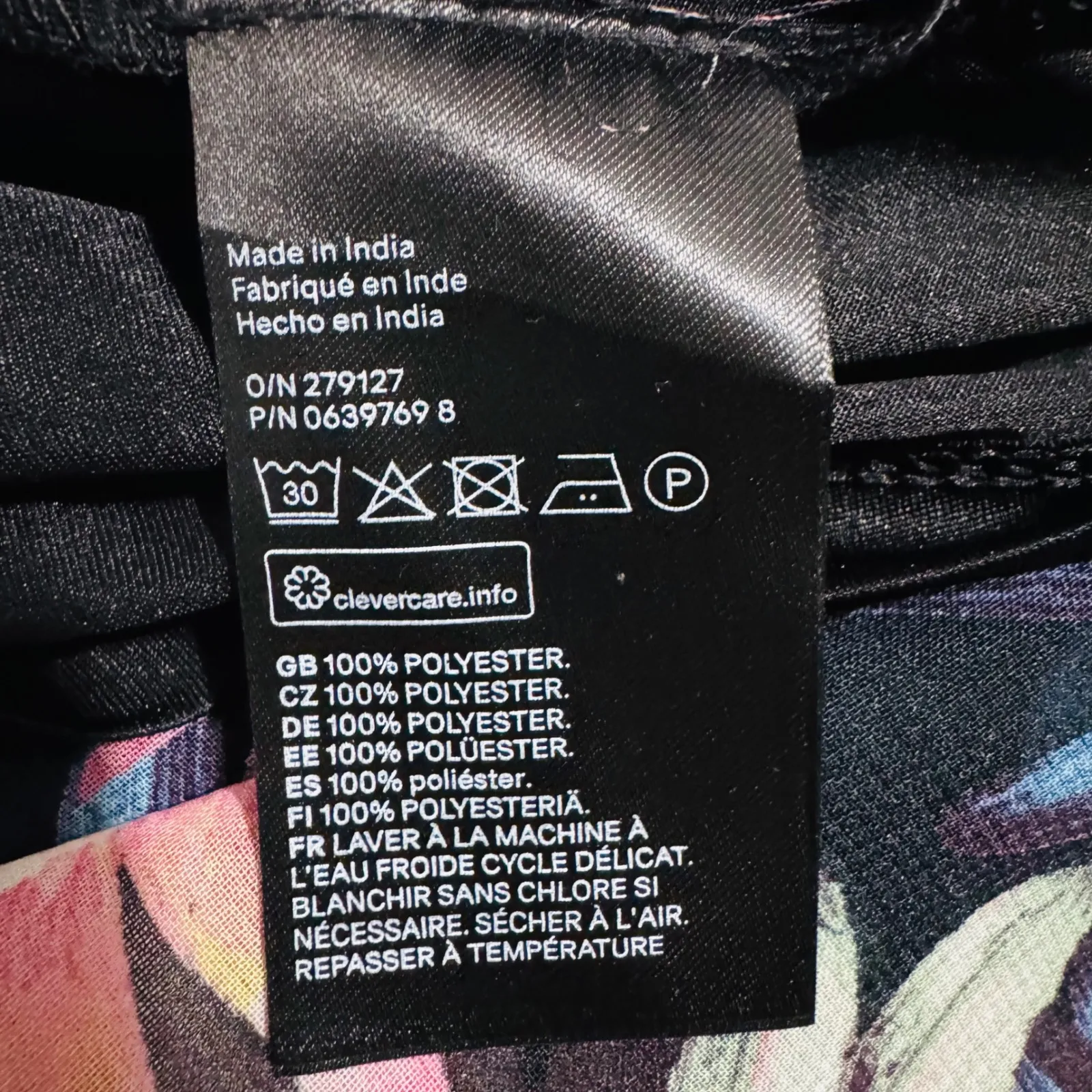 H&M Divided Floral Maxi Dress Spaghetti Straps V Neck Pink Blue Black Size 6 - Image 13