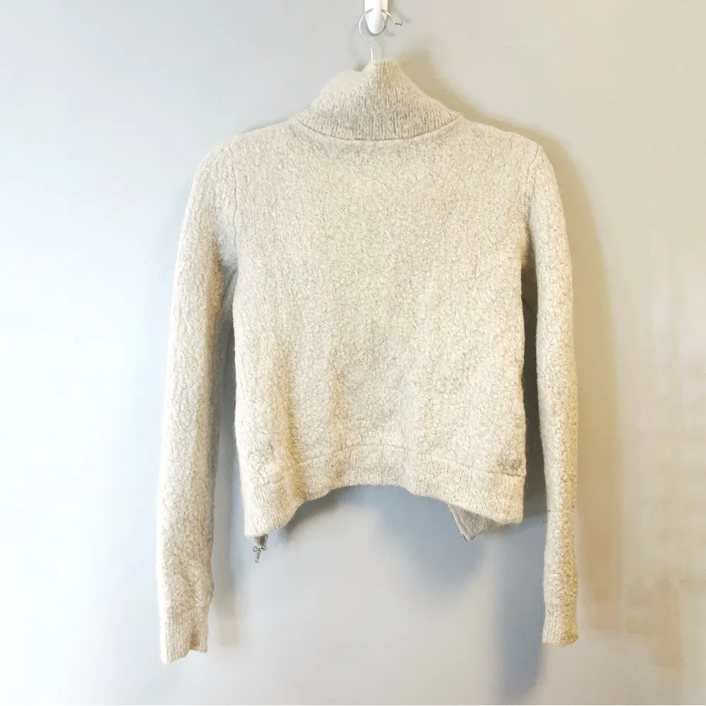 Isabel Marant Knit Amina Mohair-Blend Zip-Up Sweater in Cream/Gray XS(?) *FLAW* - Image 8