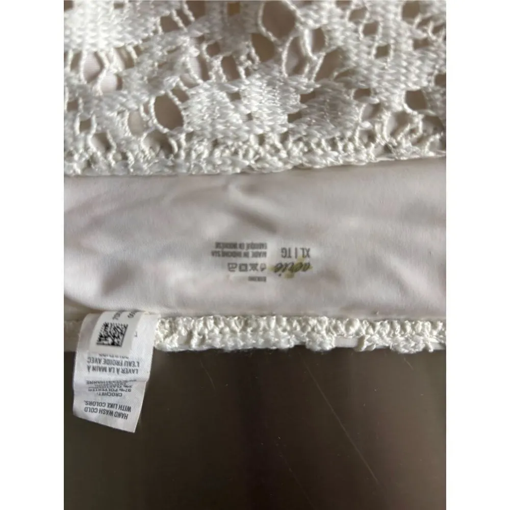 Aerie women’s crochet swim bottoms cream size XL - Image 2
