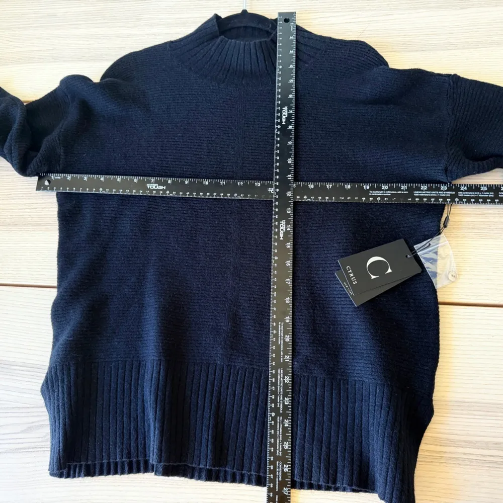 NWT Cyrus Black Turtleneck Sweater with Button Accents size L - Image 5