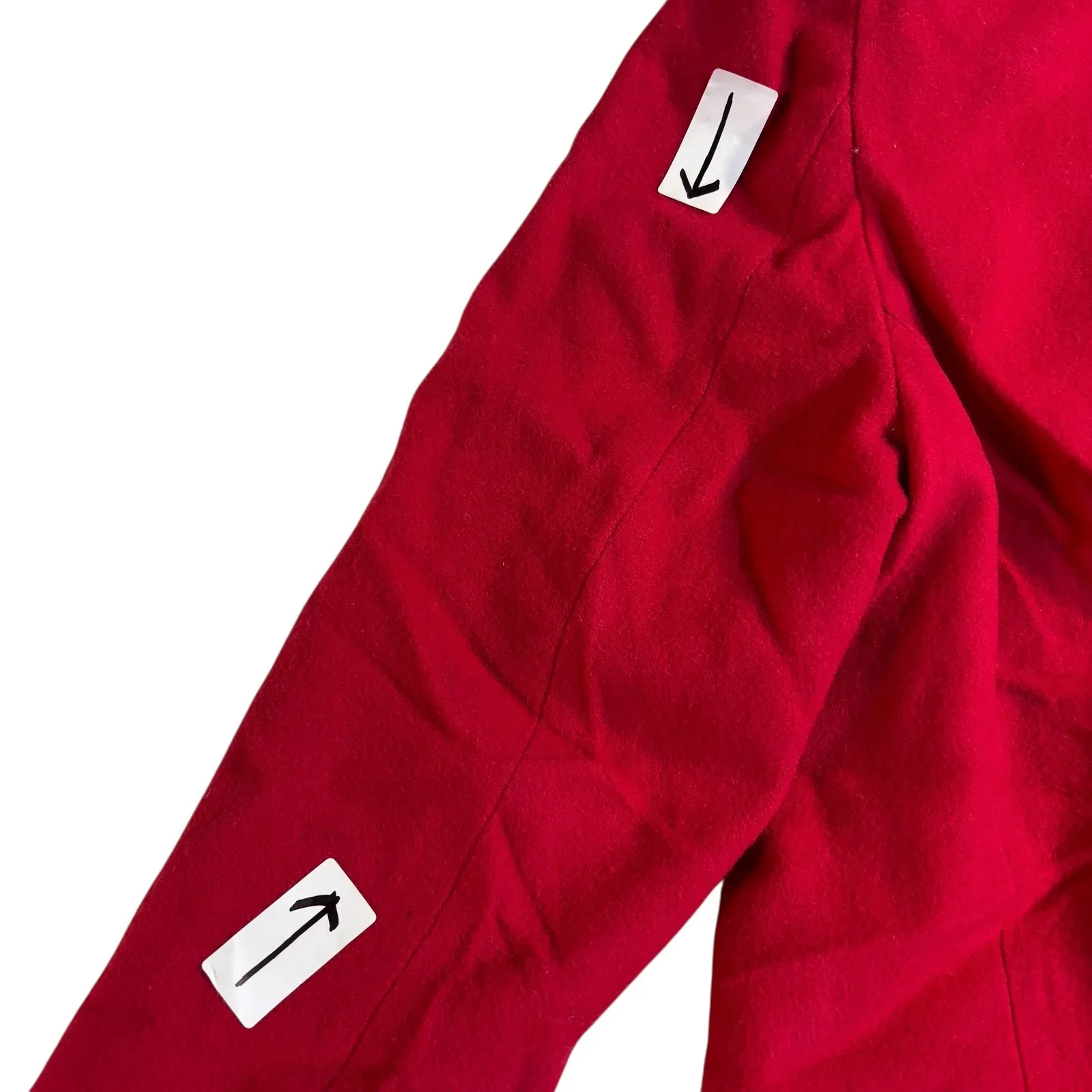 Hunt Club Merino Wool Blazer Classic Business Career Jacket‎ Red Size 10** - Image 13