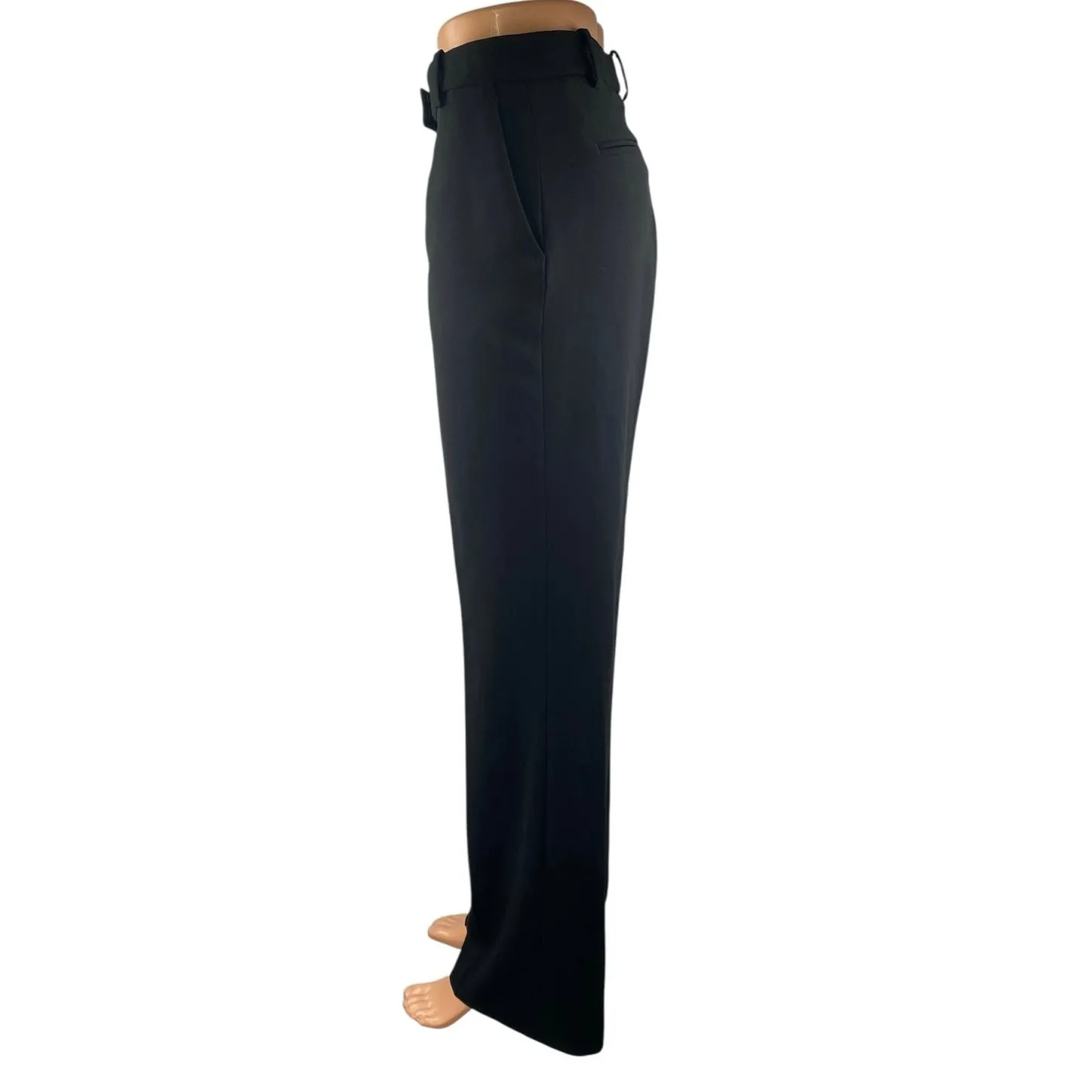 Zara Women's Black High Waisted Straight Leg Career Trousers Dress Pants Size M - Image 2