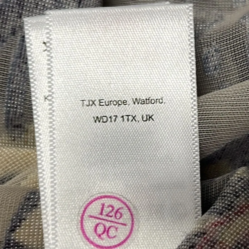 Tahari Women’s Velvet Mesh Sheer Floral Intimates Robe with Belt- Medium - Image 16