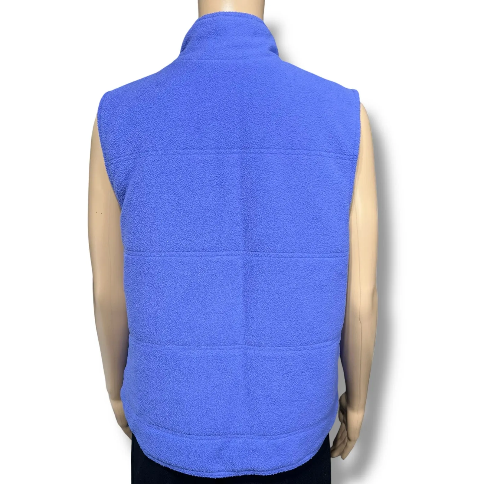 Y2K Style & Co Womens Reversible Vest Fleece Nylon Outdoor Black Purple Medium - Image 5