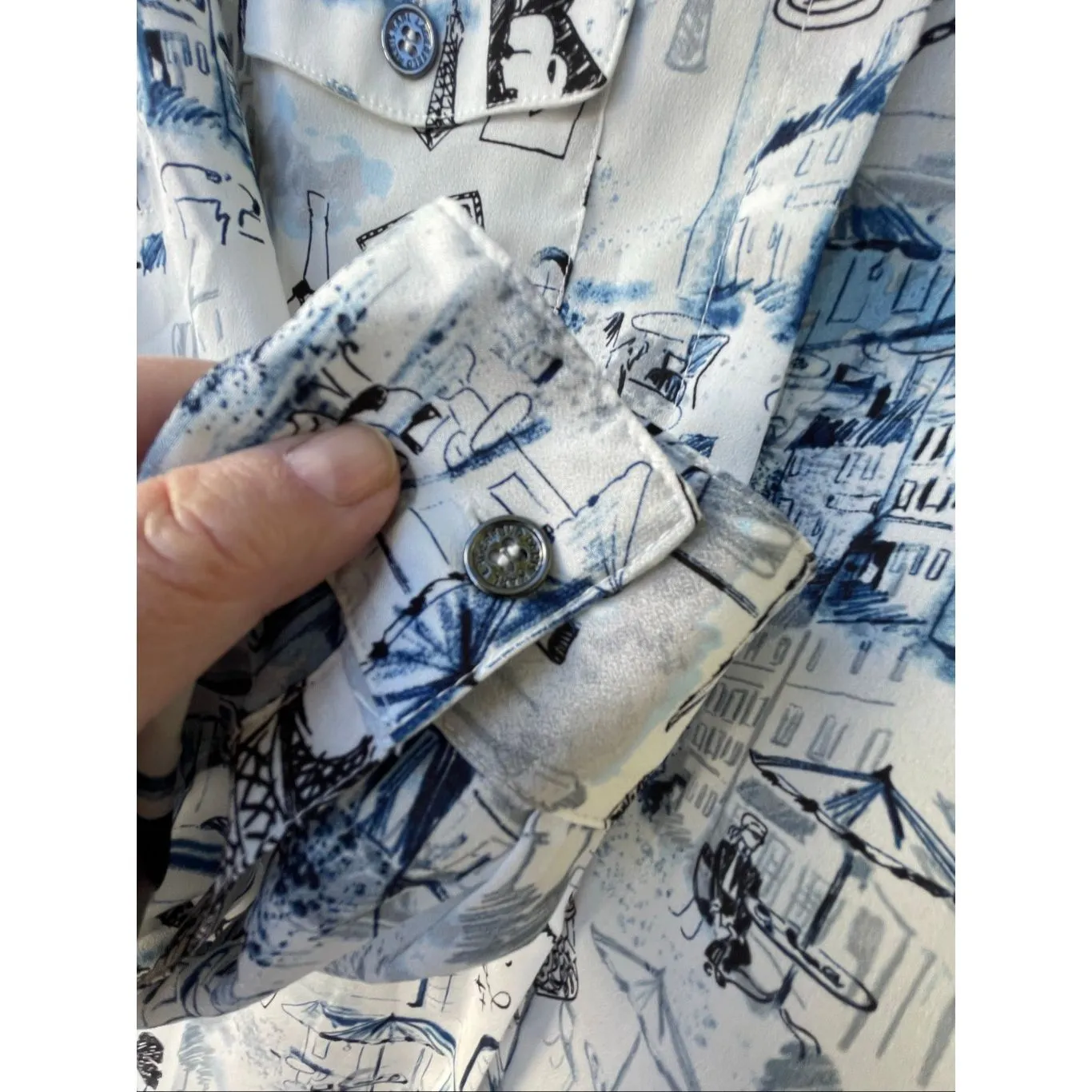 Karl Lagerfeld Paris size M “From Paris with Love” button up. - Image 9