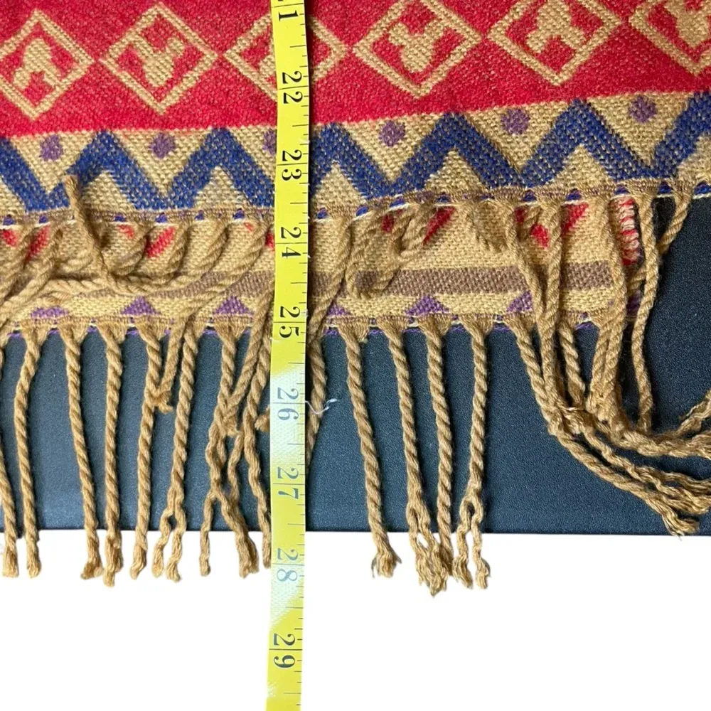 Disney Parks Brown Southwestern Shawl Poncho Mickey Mouse Fringe Epcot Cape‎ - Image 6