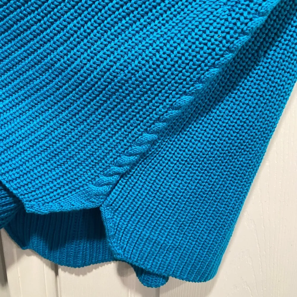 NWT Cupio Size XL Scoop Neck Sleeveless Cotton Teal Blue Knit Vest Top Cotton - Image 4