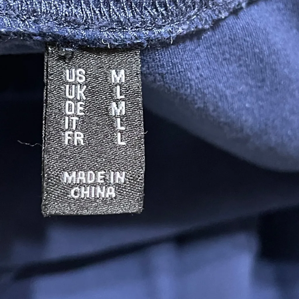 H by Halston Knit Legging Navy Blue Size M Medium Stretch Slit Hem - Image 4