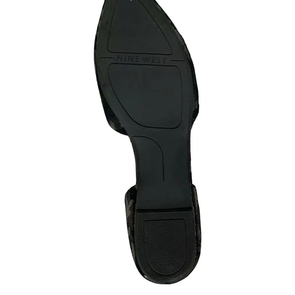 Nine West Starship Metallic Leather Camo D'Orsay Pointed Toe Flats Shoes Size 7M - Image 10