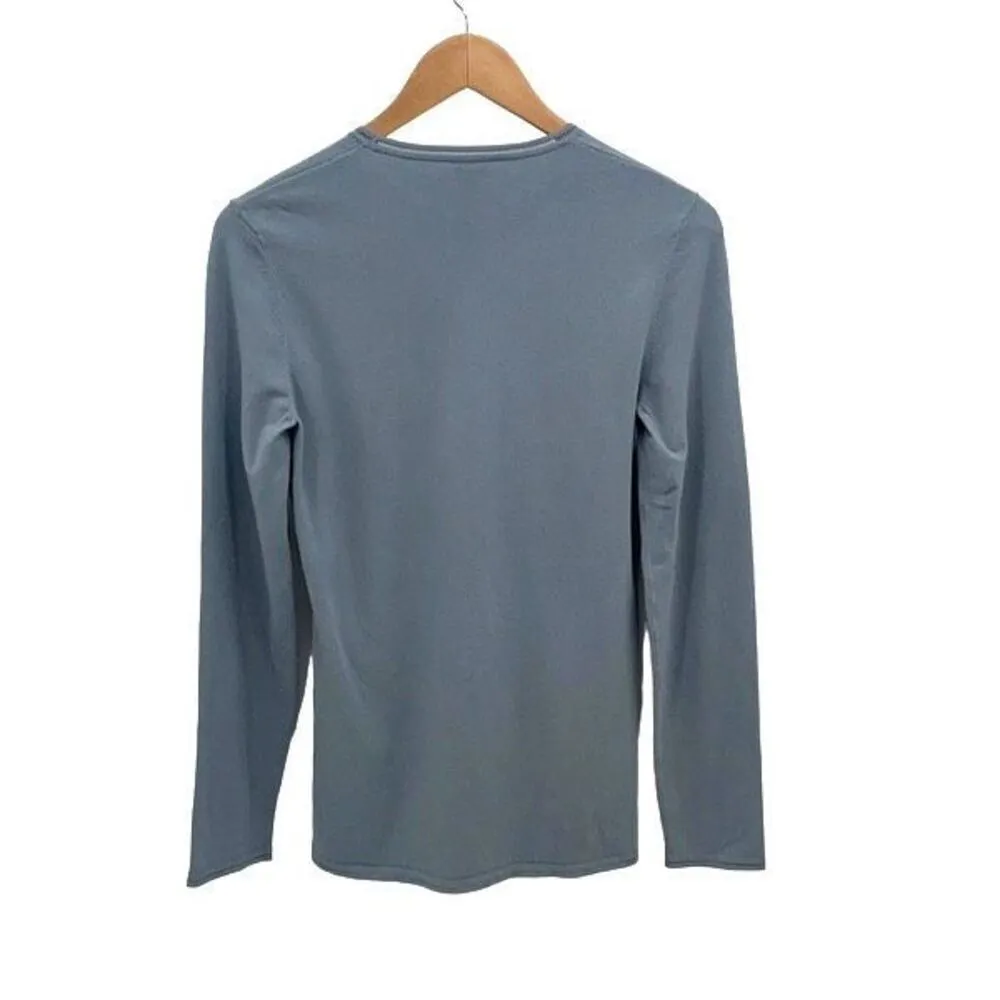 Missoni Womens‎ Vintage Ladder Lace Crew Neck Long Sleeve Pullover Top Blue Gray - Image 3