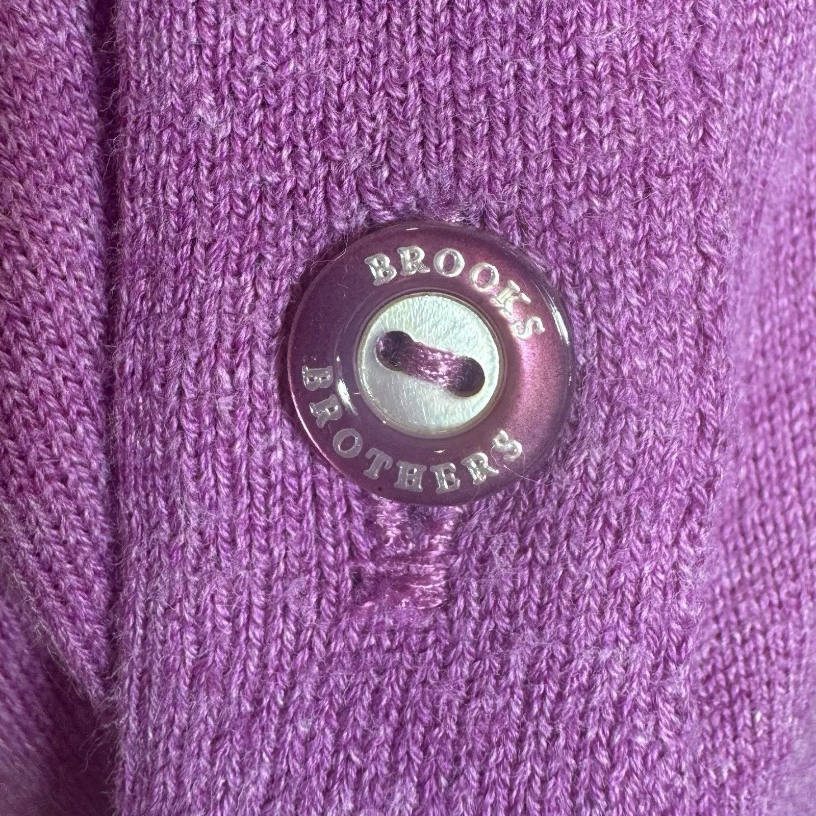 Brooks Brothers Womens Supima Cotton Cardigan Sweater Size L Pink Preppy Luxury - Image 4