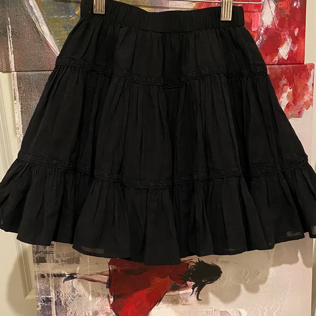 American Eagle Outfitters Black A-Line Skirt - Image 2
