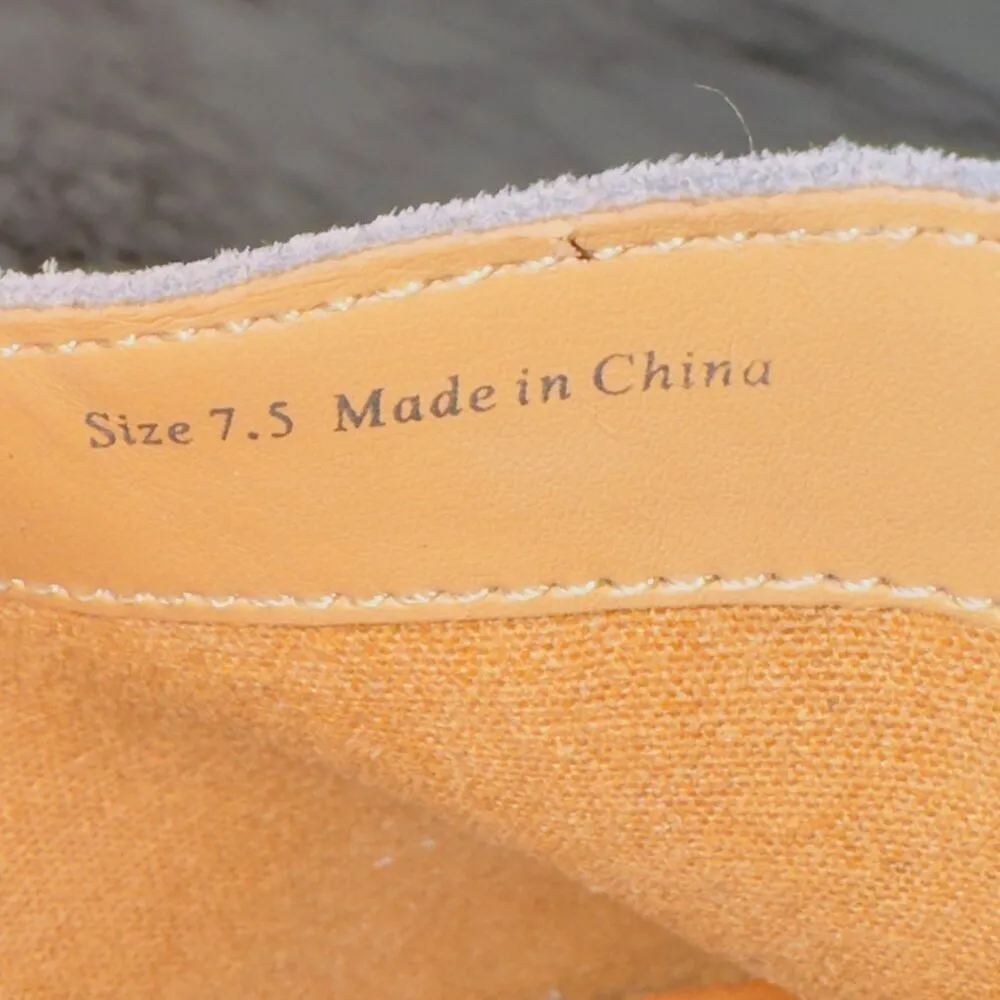 Dolce Women's Vita Gray Faux Suede Leather Slip On Wedge Mules Shoes size 7.5 - Image 9