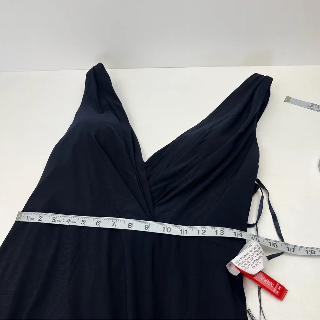 Mac Duggal Sleeveless V Neck Jersey Gown Style# 12336 Womens SZ 12 Midnight NEW‎ - Image 11