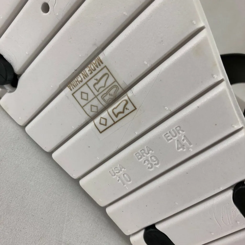 Viva Womens Sandals Strappy Ankle Strap Faux Leather Open Toe Black White 10 - Image 5