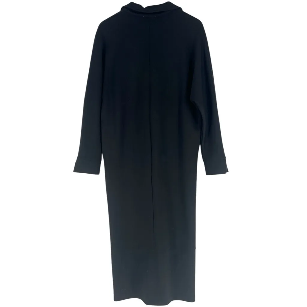 P Cill Connie Collared Midi Dress Black Size M Size M - Image 3