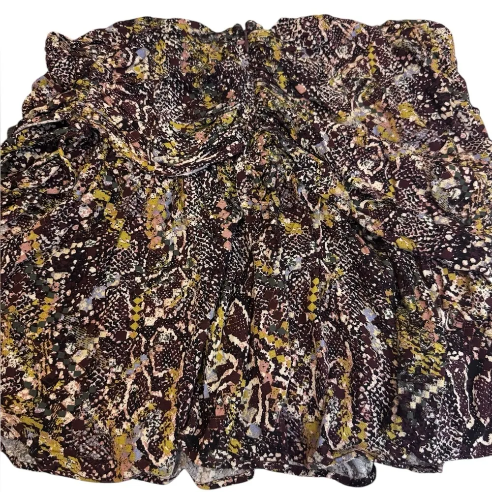 Free People Saturday Sun Floral Mini Skirt Sz 4 Back Zipper Rayon  NWOT - Image 9