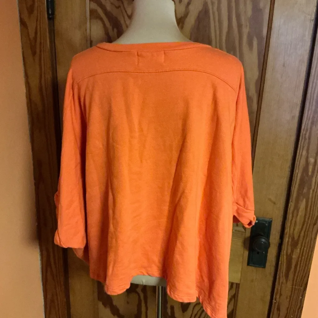 Bucket List Orange Slouchy poncho top Size L - Image 10