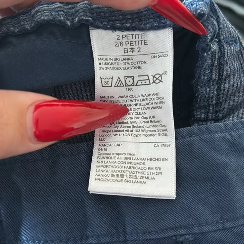 GAP Blue Petite Girlfriend Chino Pants - Image 5