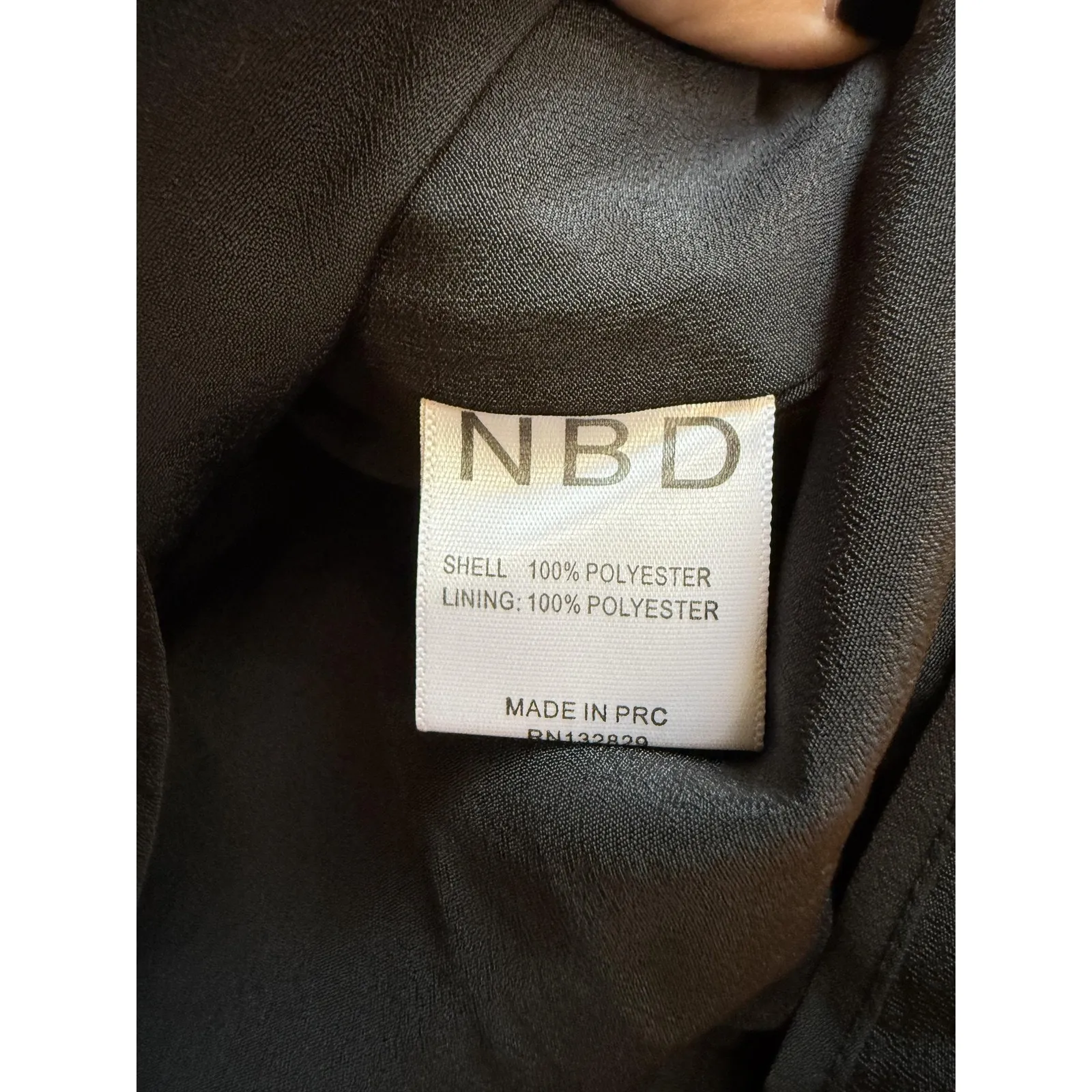 NBD Dress Womens Medium Black Cutout Waist Beaded Trim Sleeveless Lined Skater - Image 5