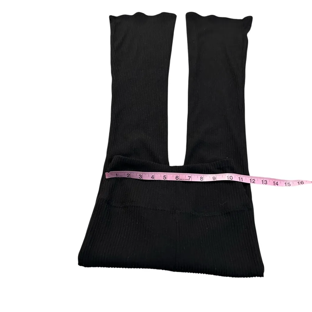 GOTTEX black ribbed flared leggings - Image 3