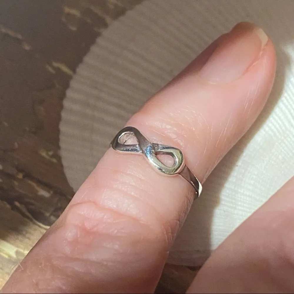 Sterling Silver Infinity Toe Ring Midi Ring Silver - Image 3