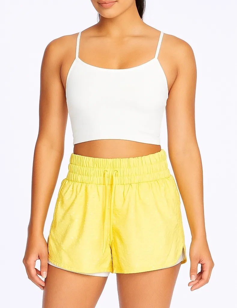 Zyia Active Lemon Bubbles Hi Rise Bomber Shorts, Size Large Like New! - Image 1