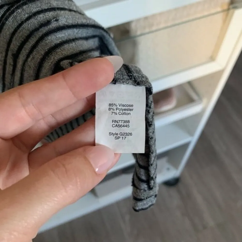 Highpoint Soft Minimalist Lagenlook Tank Dress Grey and Black Stripe XS - Image 12