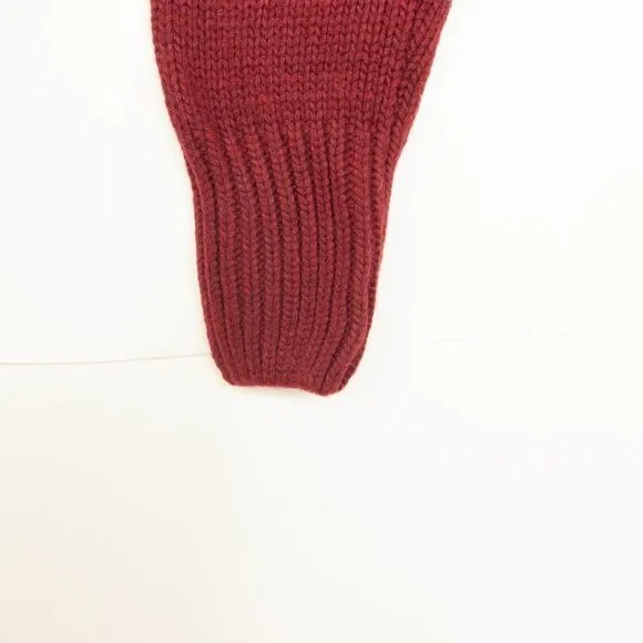 NWOT Eddie Bauer Turtleneck Striped cotton blend Sweater, Burgundy S‎ - Image 7