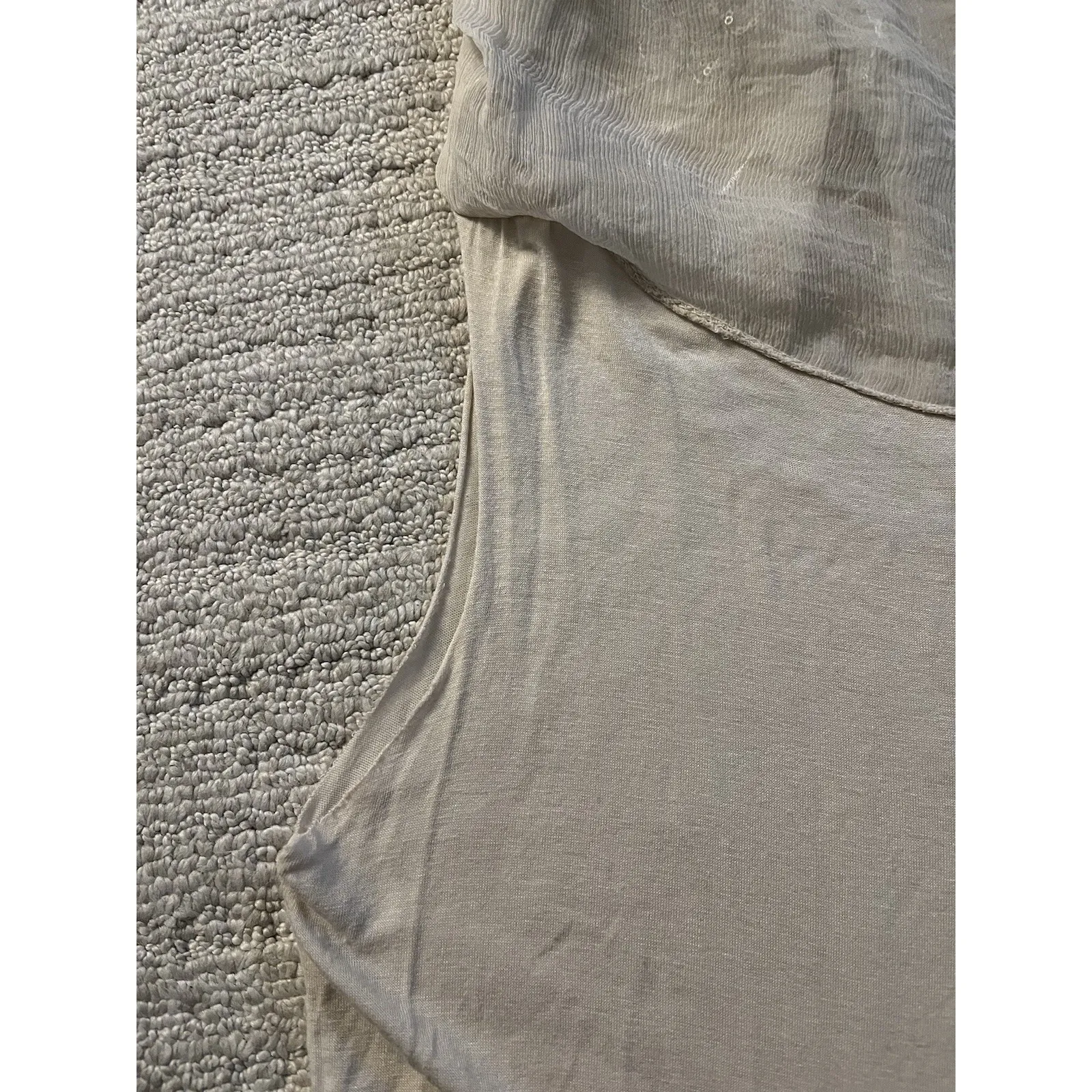 Womens Top Bat Wing Sequin Floral Y2K Twee Silk Bridal Boho S 90s - Image 12