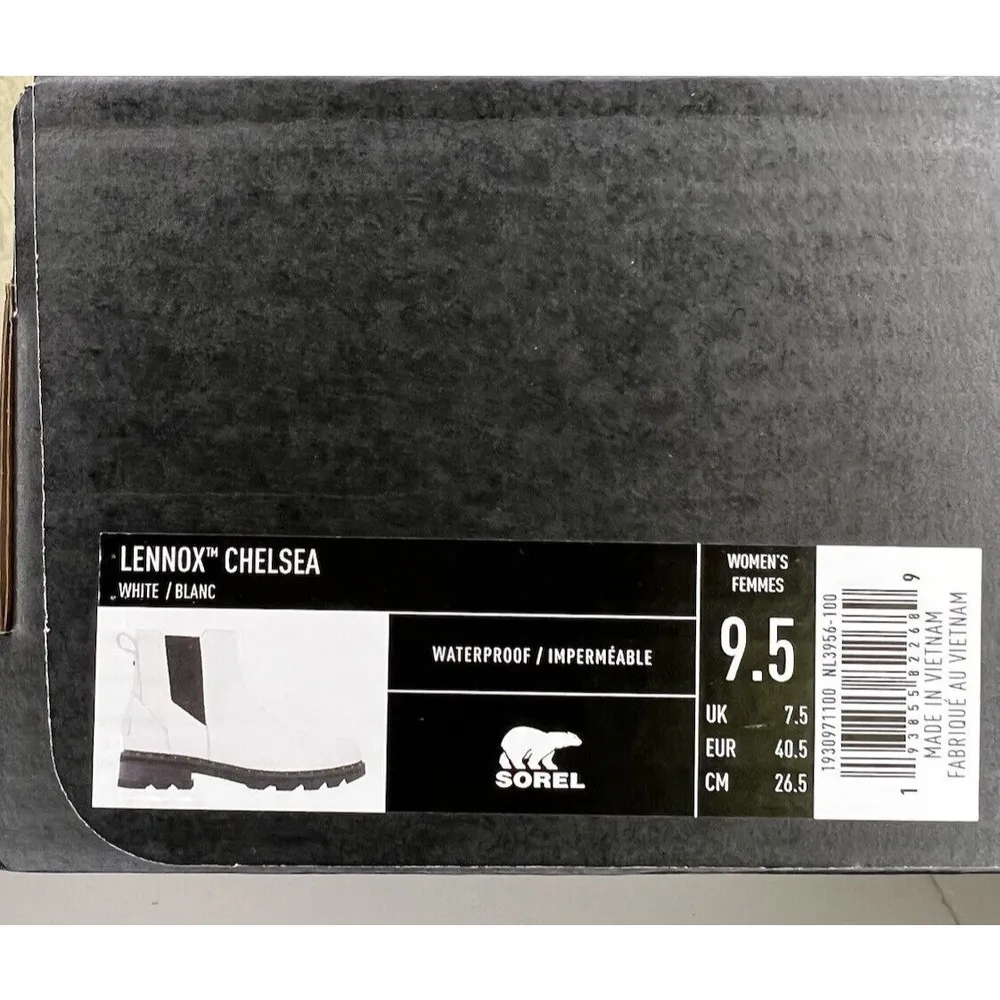 Sorel Chelsea Lennox Lug Sole Ankle Boots White Leather Women’s Size 9.5 - Image 10