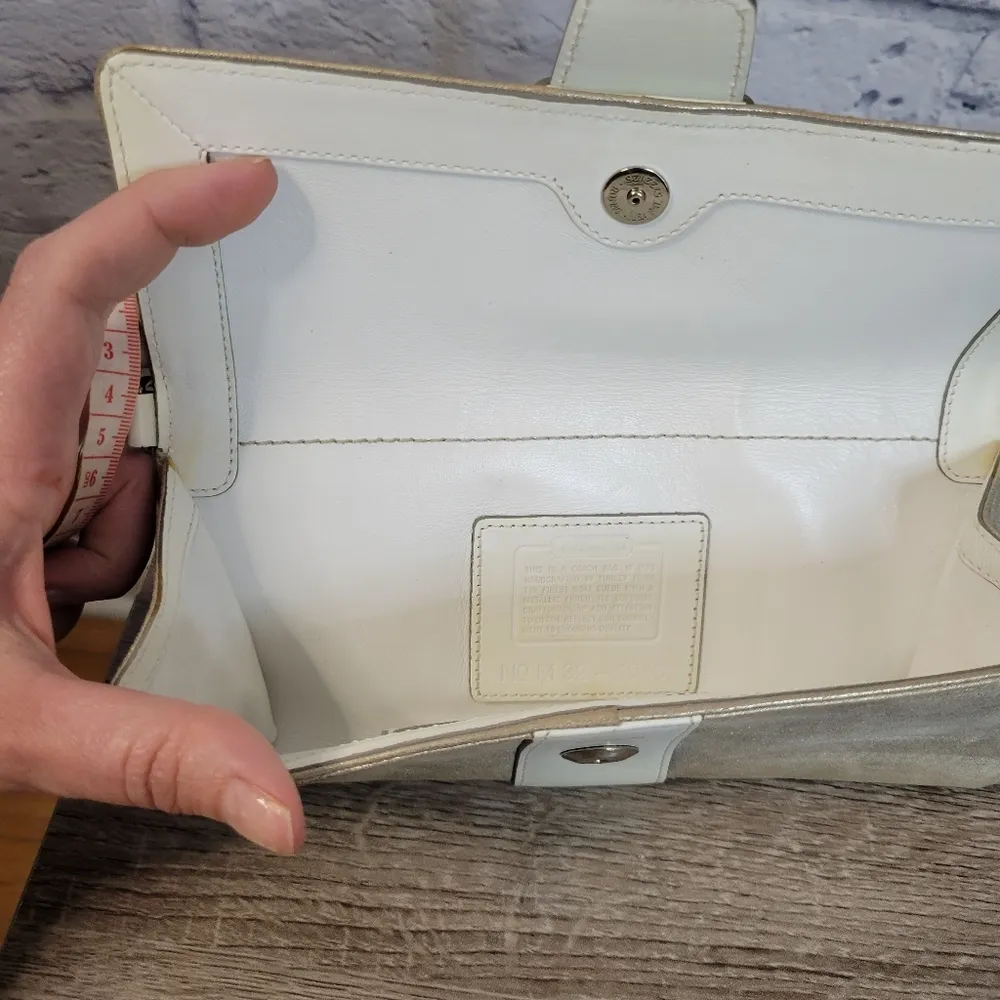 Coach  Gold Leather  Pouch - Image 12