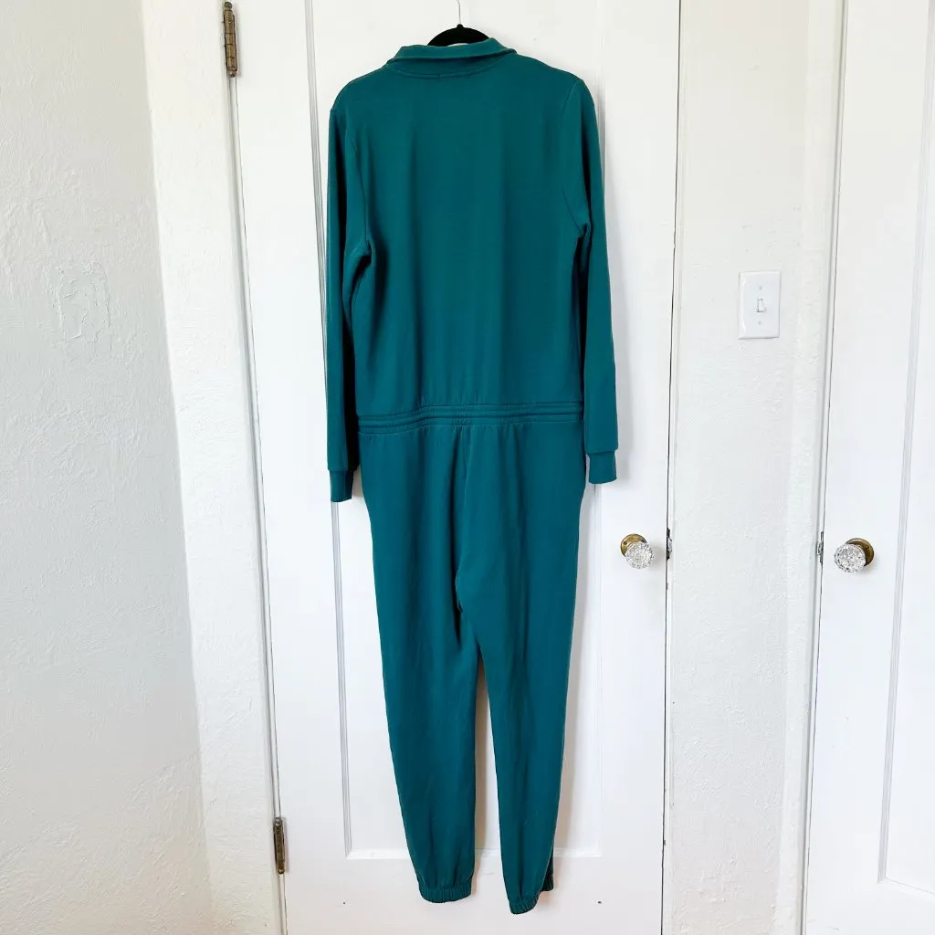 Beyond‎ Yoga | Ski Weekend Jumpsuit Sweatsuit in Midnight Green Large - Image 4