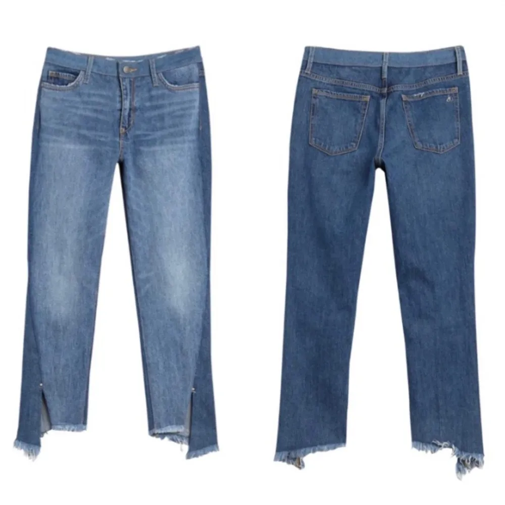 Sam Edelman MARY JANE Fringe Hem Contrast Jeans - Image 4