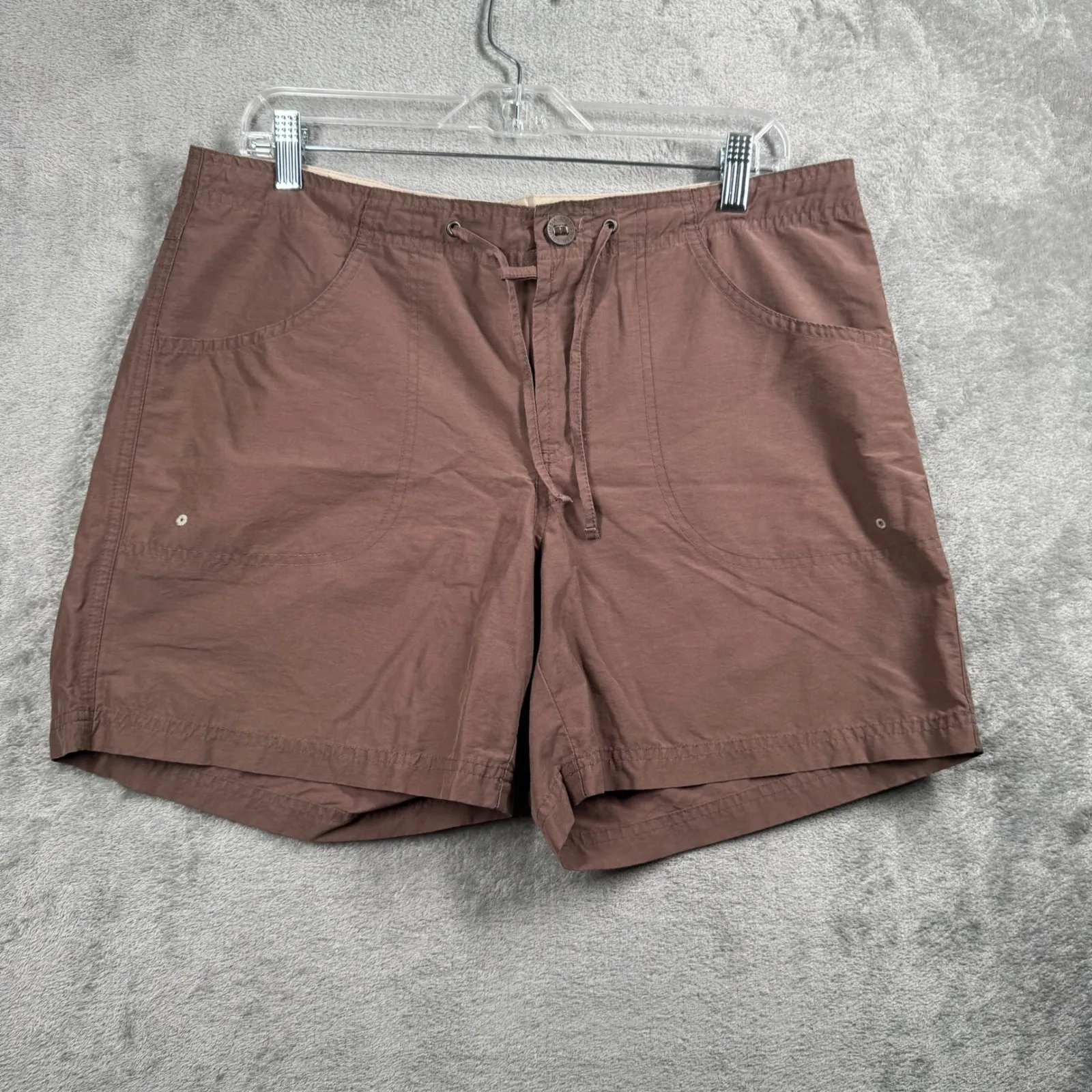 Columbia Sportswear M 6 Drawstring Shorts Cotton Nylon‎ Brown Hiking Gorpcore - Image 2