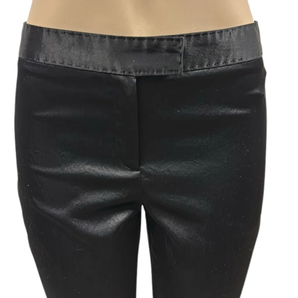 Ideology Black Satin Dress Pants Trousers Straight Leg Mid Rise 9.5 Womens 8 - Image 3