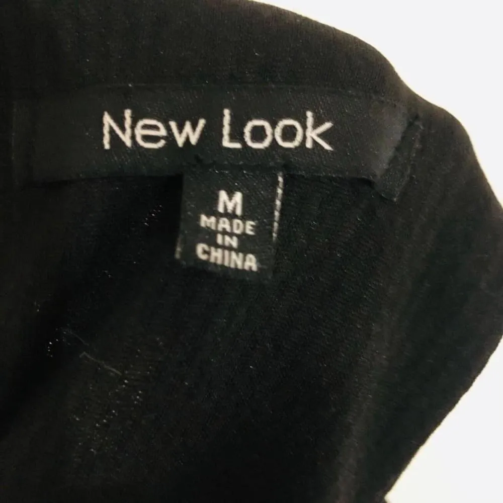 New Look Women's Mini Dress Lace Up Details Sleeveless Keyhole Neck Black Medium - Image 8