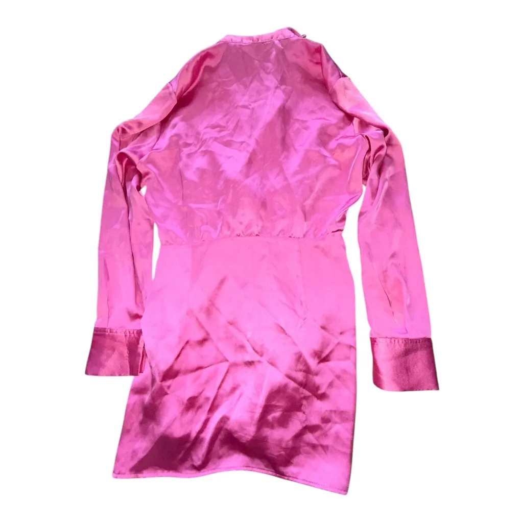 Zara Pink Satin Blazer Dress - Image 4