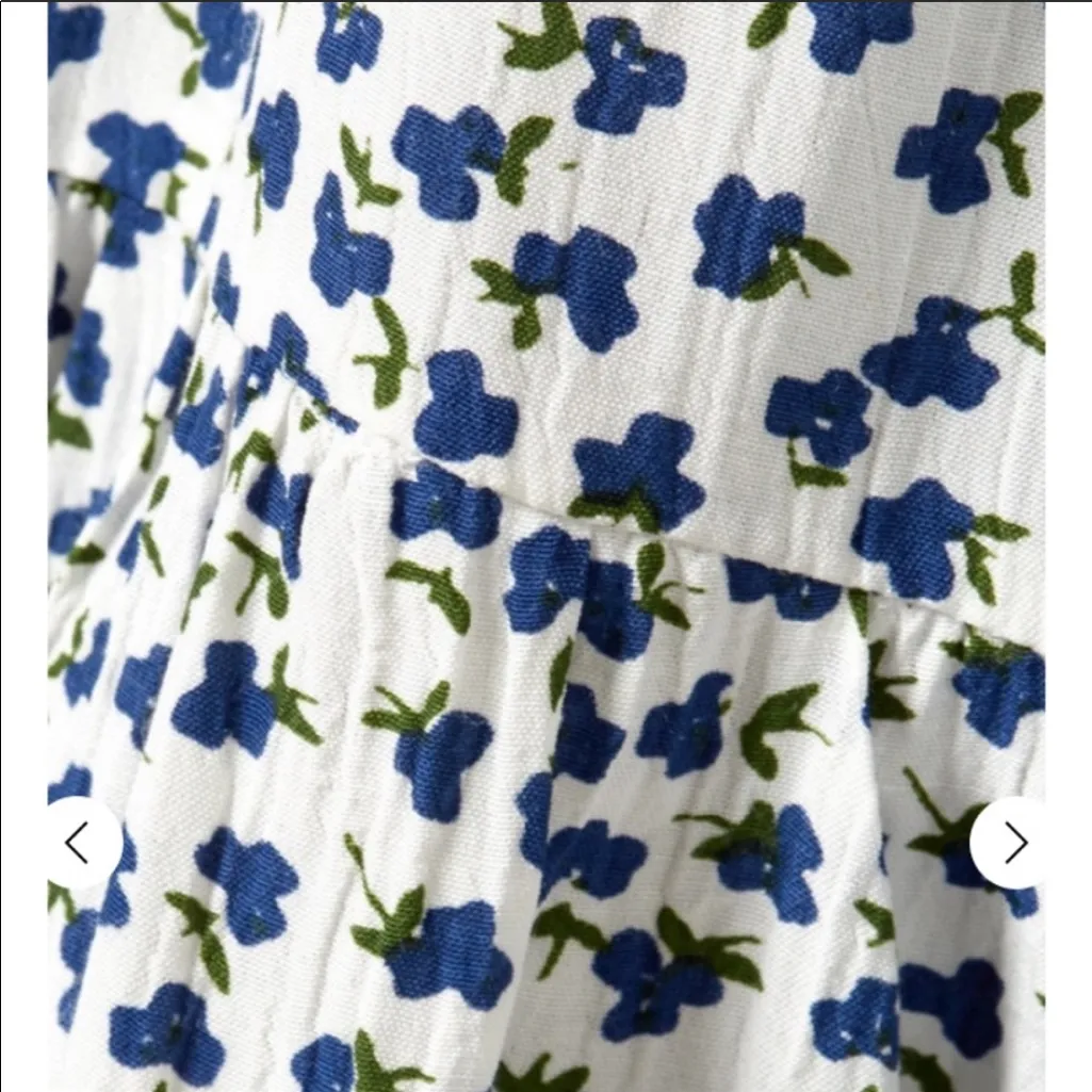 Faithfull the brand fresa dress rae mini floral crepe drape flare  sleeve - Image 9