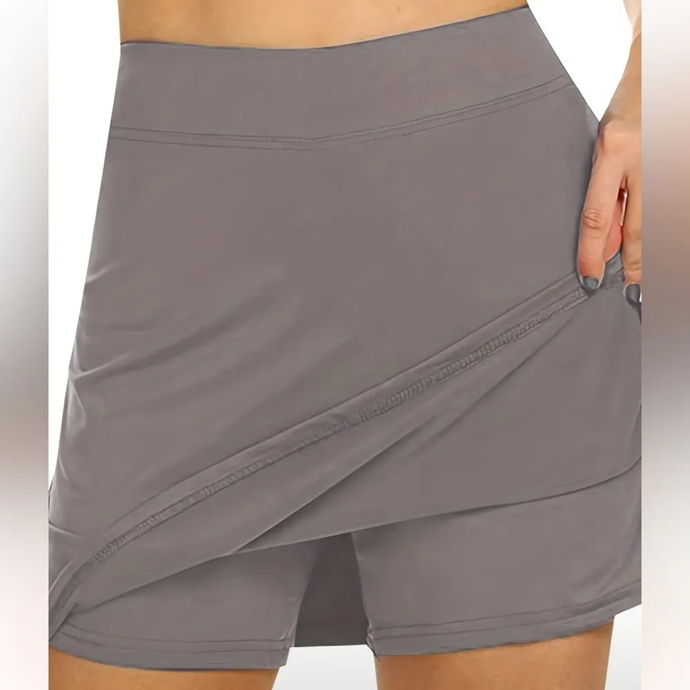 Soft Stretch Skort Blue Cobalt Women's Skirt Shorts Underneath 3X 18 - Image 3