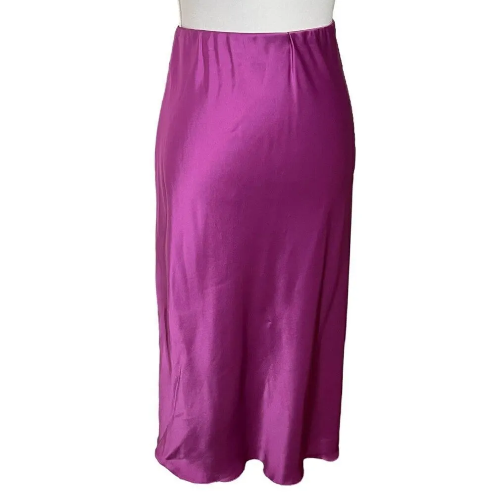 Nanushka Zarina Slip Midi Skirt Rosebud Pink Satin A - Image 5